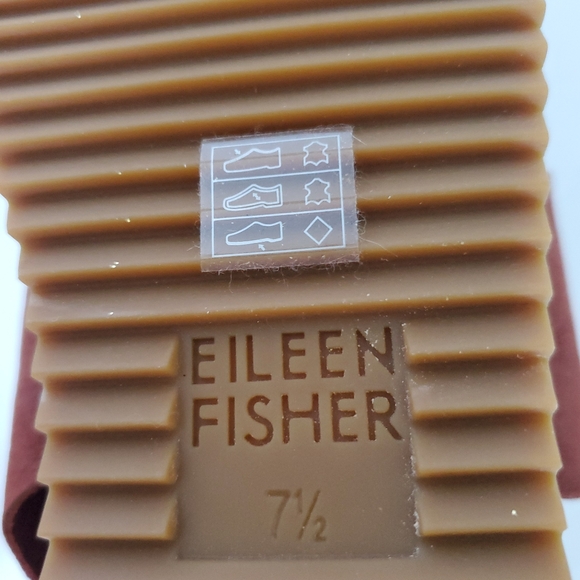 Eileen Fisher Rusty Brown Nubuck Strappy Zip Up Platform Sandals Size 7.5M - Picture 6 of 8